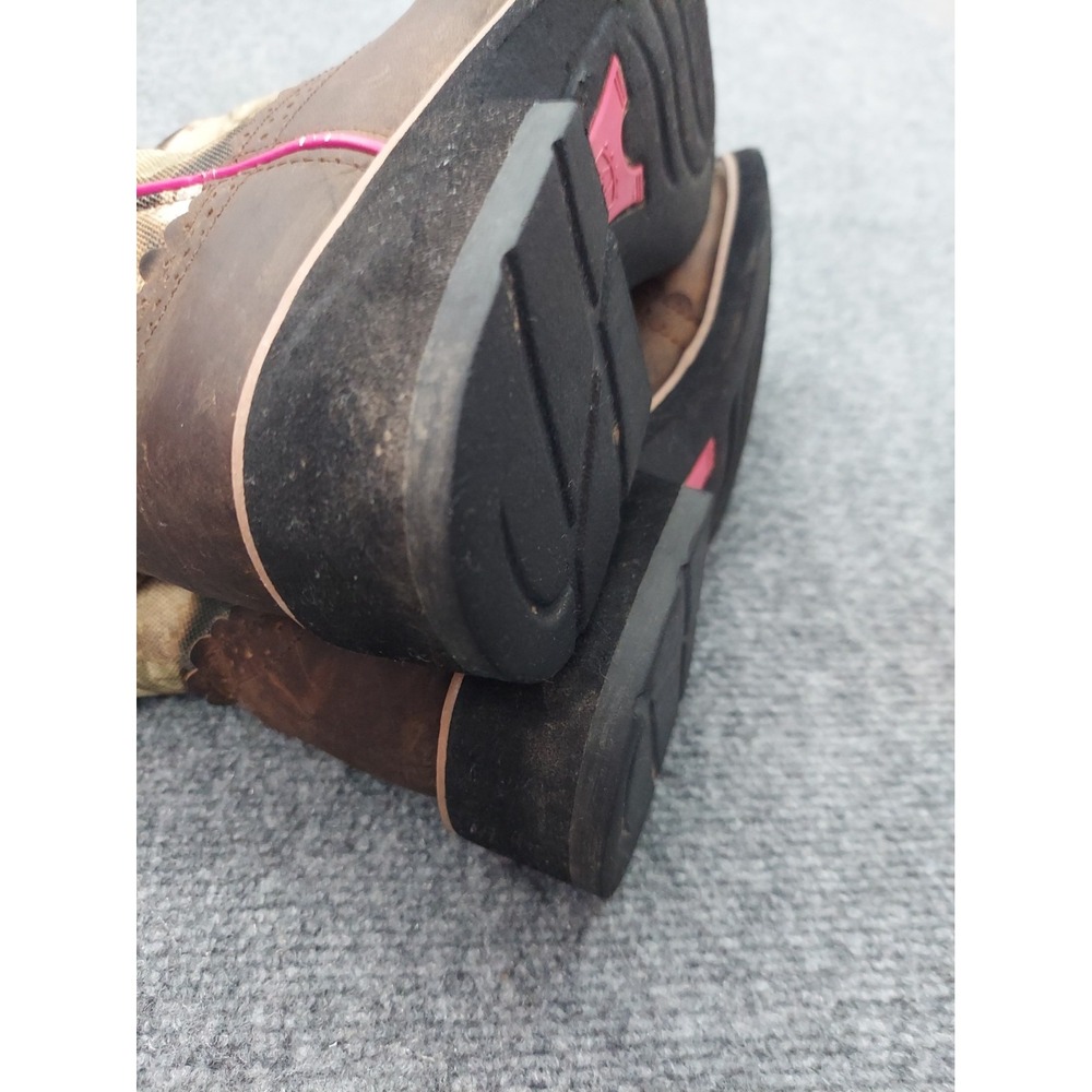 ARIAT Fatbaby Western Boots Womens 8.5B Brown Camo Pink Roper Cowgirl Festival - Picture 11 of 14